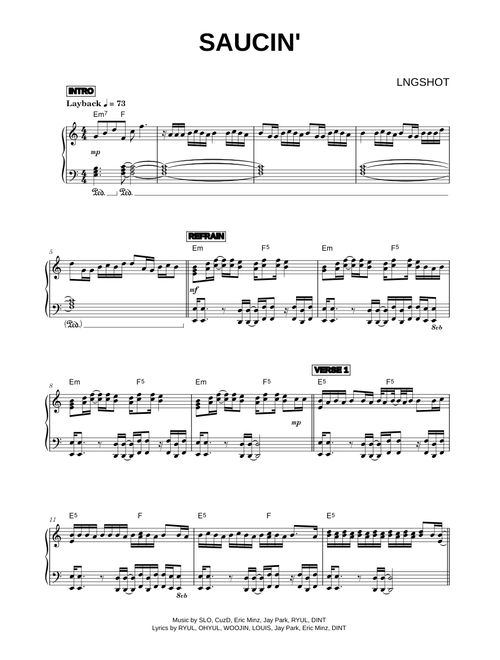 Saucin' - LNGSHOT (Piano)