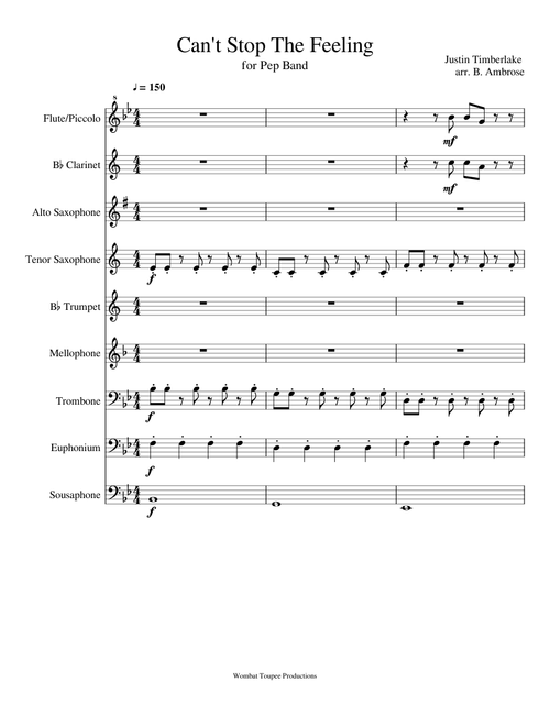 Can t Stop The Feeling pep band