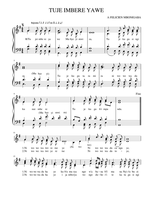 TUJE IMBERE YAWE – emmanuel nsabanzima