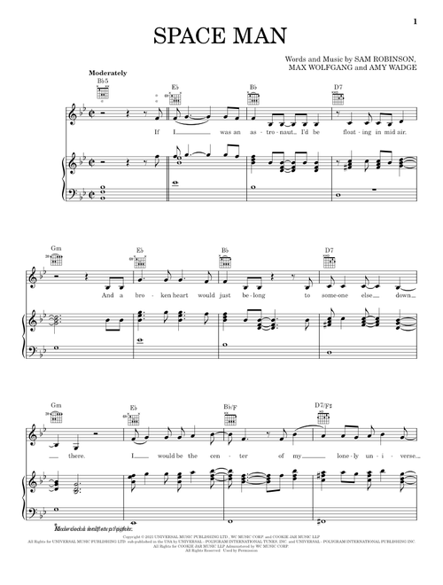 SPACE MAN - Sam Ryder (Piano-Vocal-Guitar)