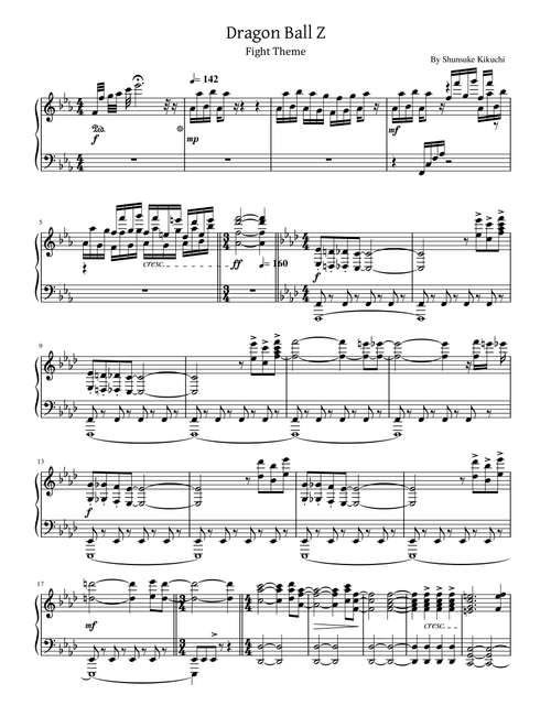 Dragon Ball Z (Arr. poon) - Shunsuke Kikuchi (Piano Solo)