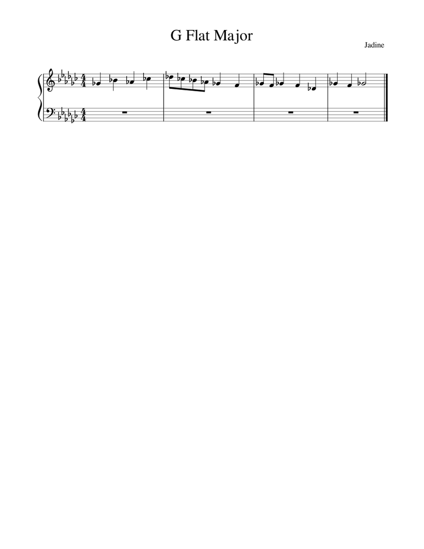 G Flat Major Sheet Music for Piano (Solo) Easy | MuseScore.com