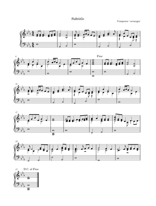 Piano ground in C Minor