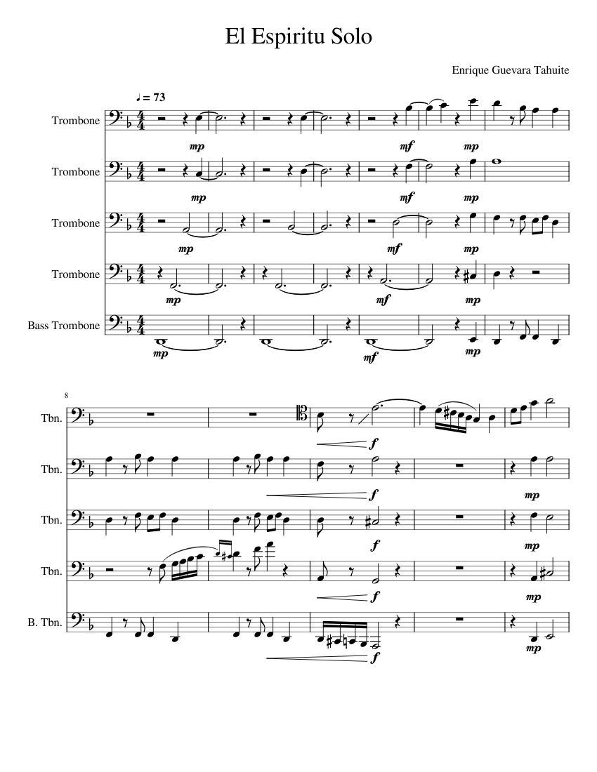 yr_2_Final Sheet music for Trombone, Trombone bass (Mixed Quintet ...