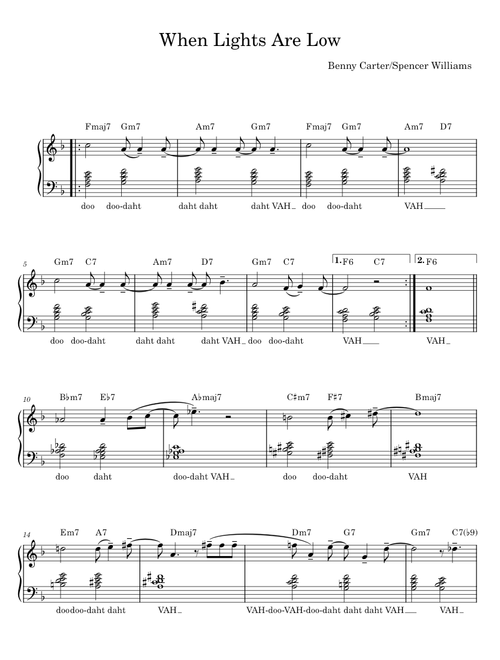 When Light are low - Benny Carter