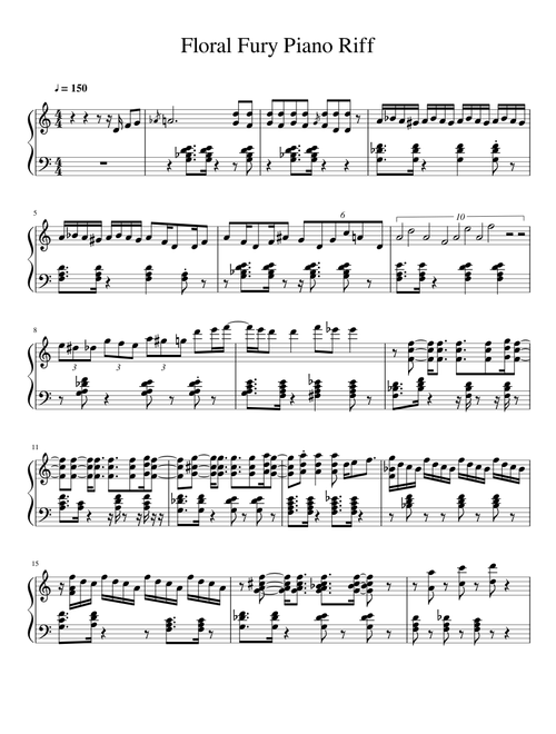 Floral Fury Piano Riff