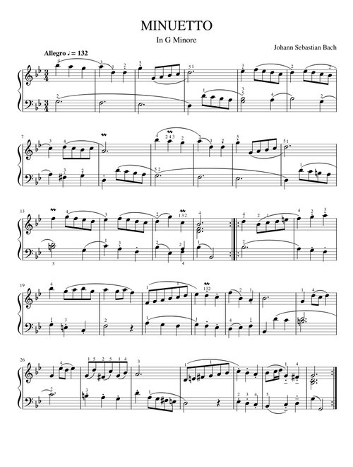 MINUETTO IN G MINOR