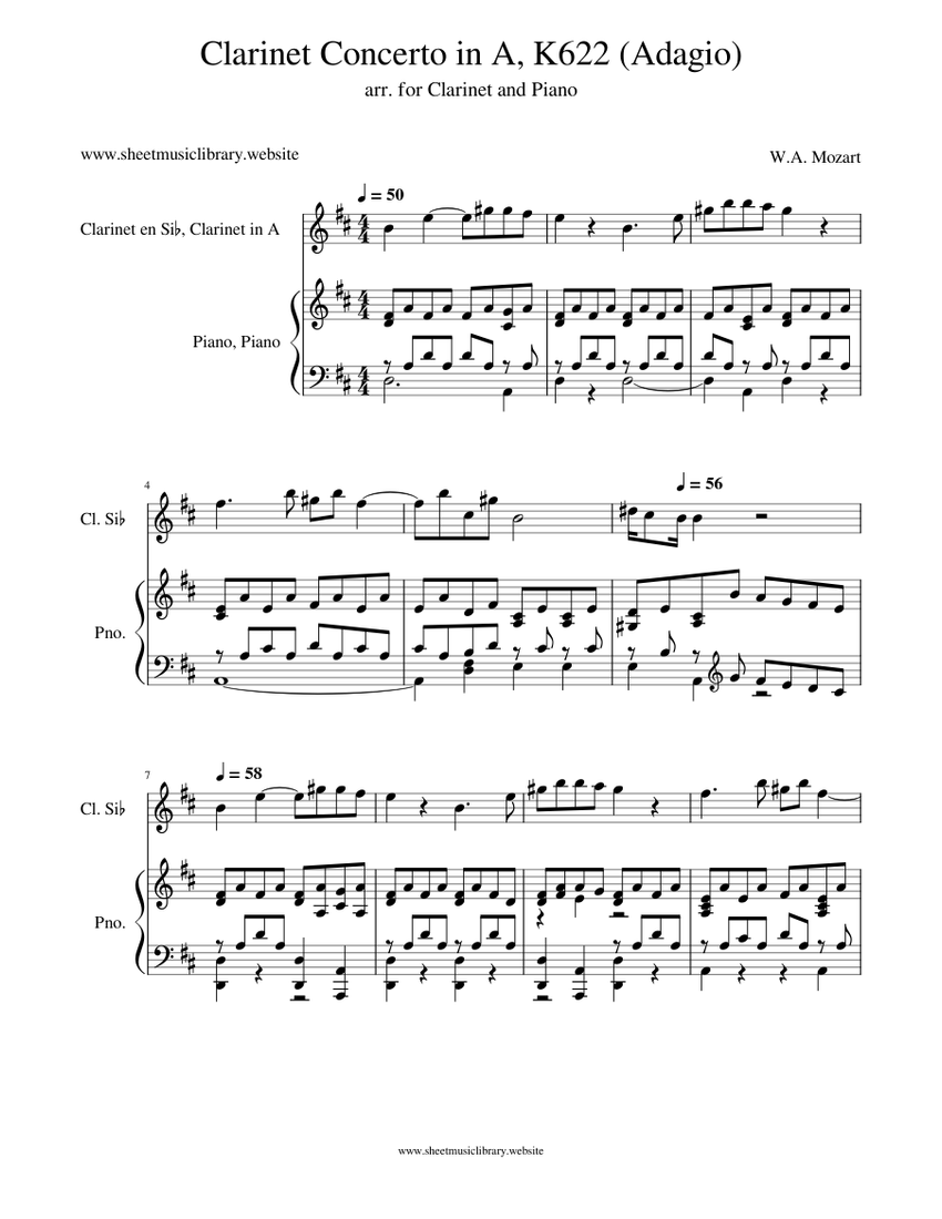 Clarinet Concerto In A Major, K.622 – Wolfgang Amadeus