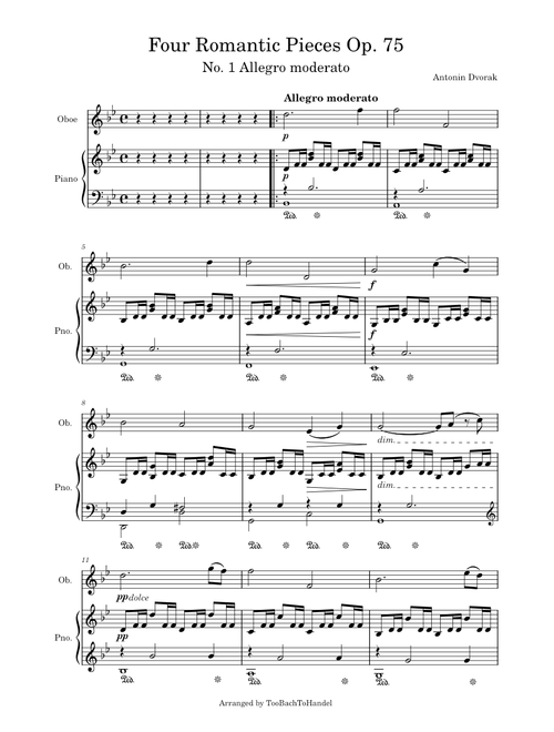 4 Romantic Pieces, Op.75 – Antonín Dvořák Four Romantic Pieces Op. 75 No 1 - Antonín Dvořák