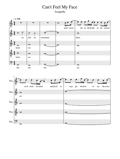 Can't Feel My Face (Acappella)