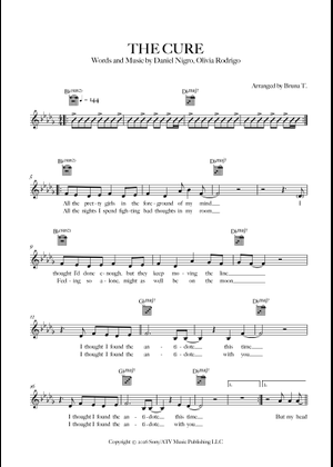 the cure – Olivia Rodrigo Sheet Music with Chords for Piano (Solo
