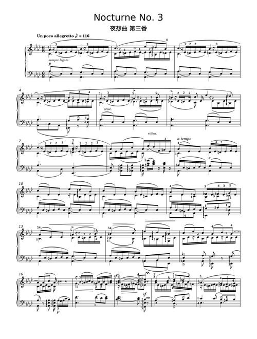 Nocturne in B Major, Op.9 No.3 - Frédéric Chopin