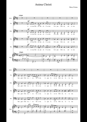 Anima Christi - Tenor Sheet Music for Soprano, Tenor, Bass voice