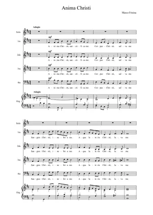 Anima Christi - Tenor Sheet Music for Soprano, Tenor, Bass voice Anima Christi - Tenor Sheet Music for Soprano, Tenor, Bass voice