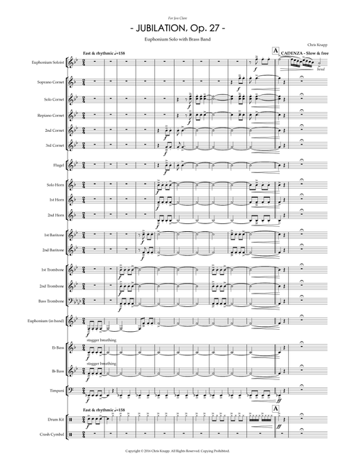 Jubilation, Op. 27 - Chris Knapp (Brass Band)