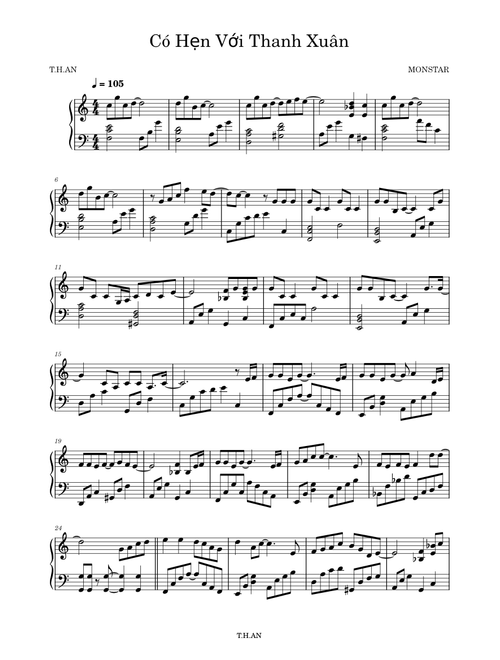 Có Hẹn Với Thanh Xuân Tone C
