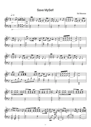 Ed Save Tab Play Official version of Save myself Sheet Music by Ed Sheeran for ...