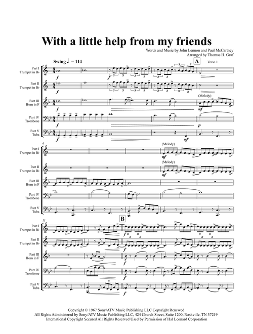 With A Little Help From My Friends (Arr. Thomas Graf) - Joe Cocker, The Beatles, Sam And Mark (Brass Ensemble)