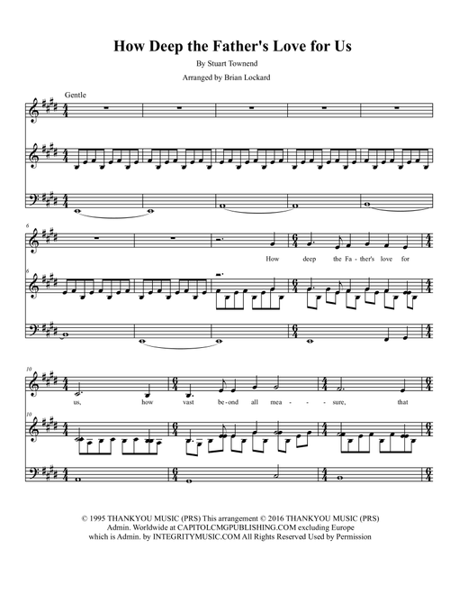 How Deep The Father's Love For Us (Arr. Brian Lockard) - Phillips, Craig & Dean (Piano Vocal)