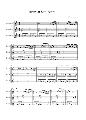 Tiger of San Pedro Big Band Arrangement Sheet Music with Chords
