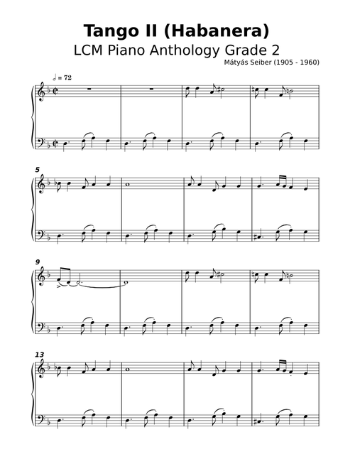 Tango II (Habanera)