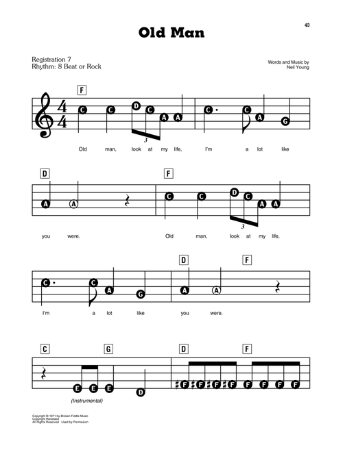 Old Man - Neil Young (E-Z Play Today)