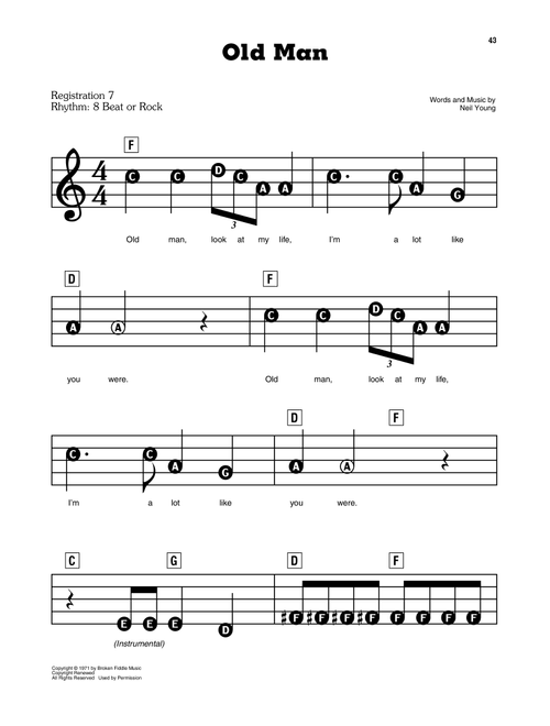Old Man - Neil Young (E-Z Play Today)