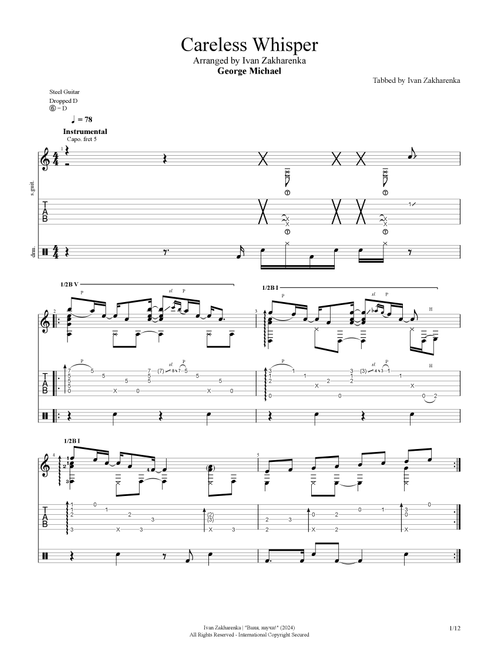 Careless Whisper (Arr. Ivan Zakharenka) - Gabrielle Aplin (Solo Guitar)