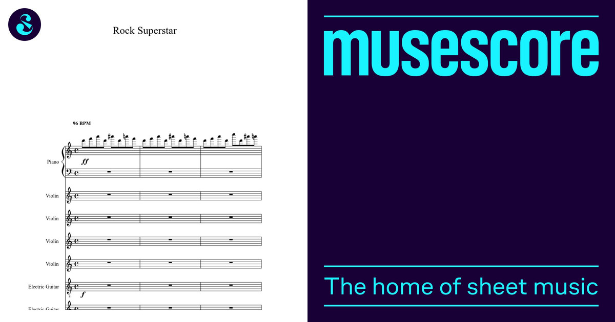 Rock Superstar Sheet Music for Piano, Violin (Piano Sextet