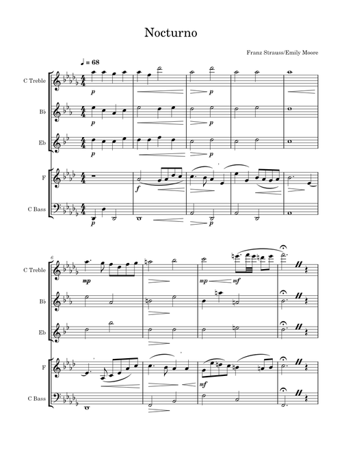 Nocturno, Op.7 – Franz Strauss Nocturno for Fundamentals of Conducting