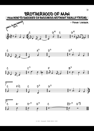 Play Official version of Brotherhood Of Man Sheet Music by Frank