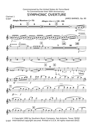 ● 吹奏楽楽譜 バーンズ / Symphonic Overture Symphonic Overture Sheet Music for Trombone, Cornet
