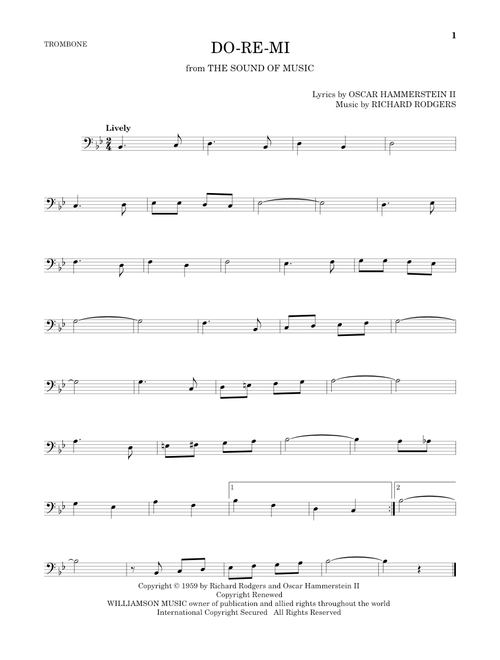 Do-Re-Mi (from The Sound of Music) - Rodgers & Hammerstein (Trombone Solo)