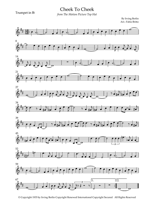 Cheek To Cheek (Arr. Fabio Britto) - Fred Astaire (Trumpet Solo)