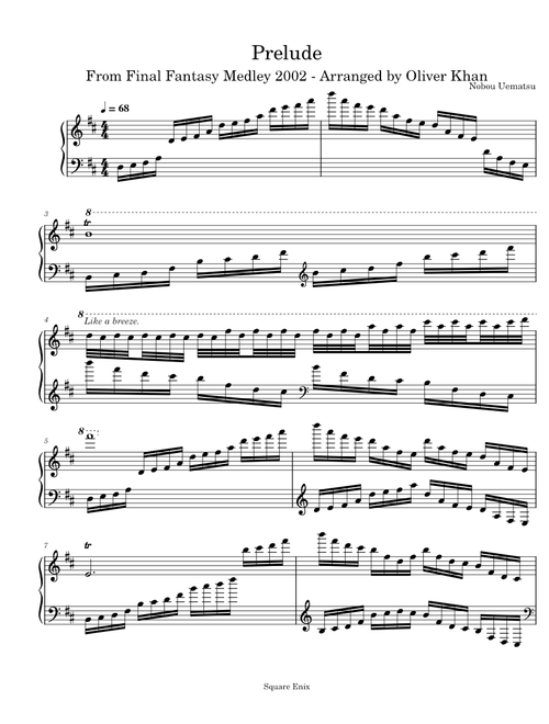 Final Fantasy Prelude - Distant Worlds - Medley 2002