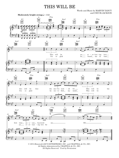 This will be an everlasting love - Natalie Cole (Piano-Vocal-Guitar)