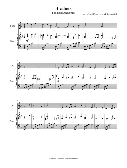 Brothers(Piano and Flute)