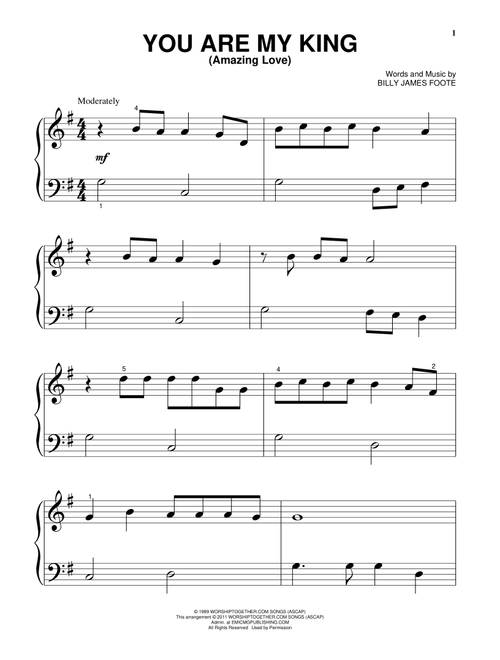 You Are My King (Amazing Love) - Newsboys, Passion (Beginning Piano Solo)