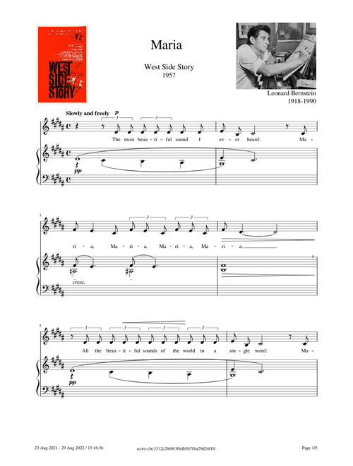 West Side Story - Maria – Leonard Bernstein
