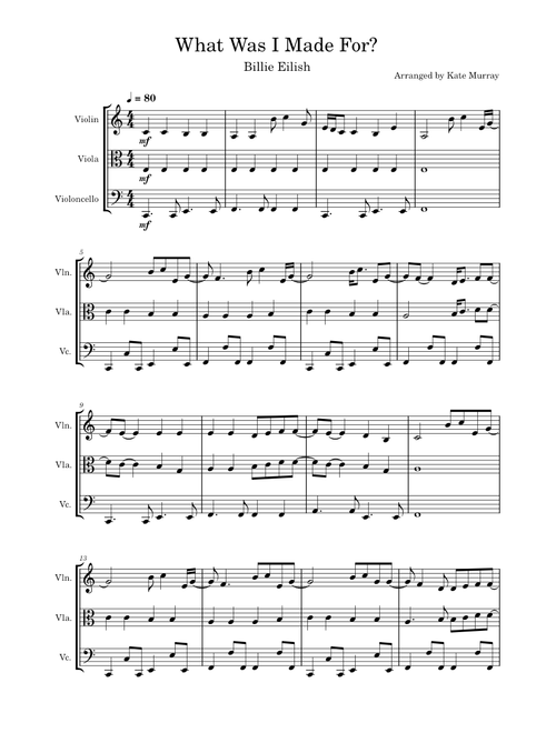 What Was I Made For? – Billie Eilish String Trio