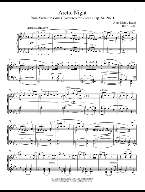 Arctic Night (Ed. Gail Smith) - Amy Beach (Piano Solo)
