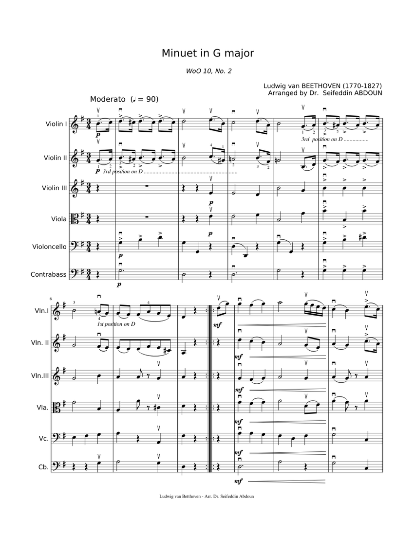 Minuet in g beethoven cello hotsell