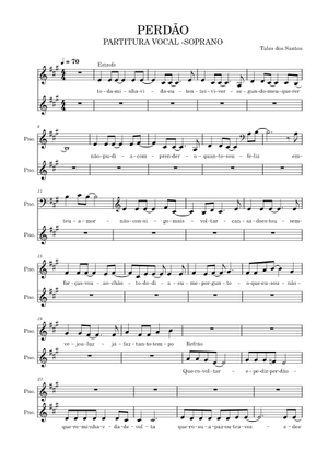 Partitura vocal - contralto Sheet Music for Piano (Piano Duo ...