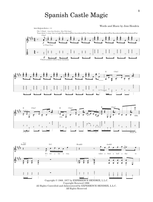 Spanish Castle Magic - Jimi Hendrix (School of Rock - Guitar Tab)