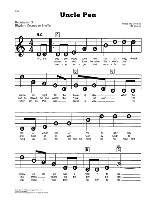 Uncle Pen - Ricky Skaggs (E-Z Play Today)