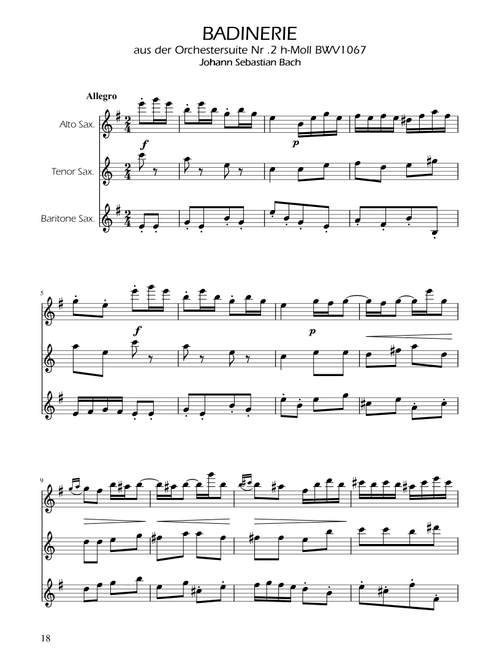 Badinerie - J.S Bach - BWV 1067 - Sax Trio ATB (Arr. Ygor Nunes) - Johann Sebastian Bach (Woodwind Ensemble)