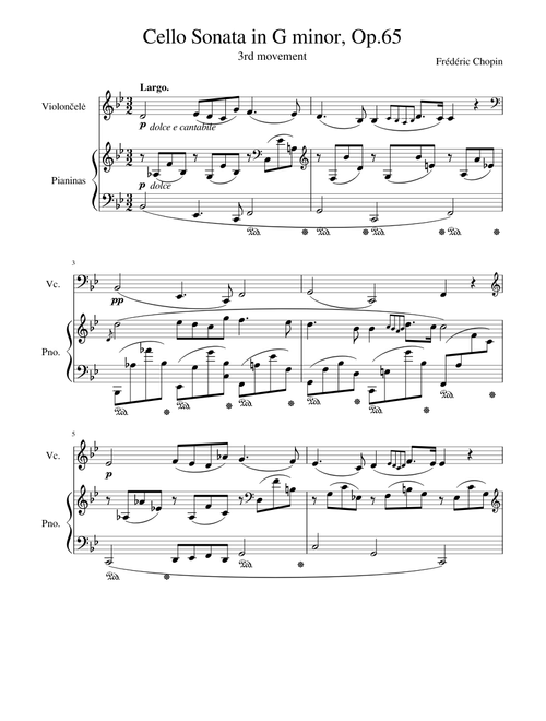 Cello Sonata in G minor Op. 65 No.3, Chopin