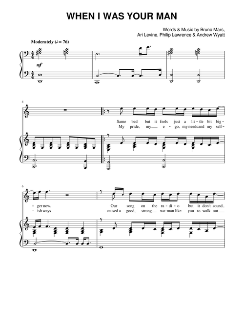 When I Was Your Man - Bruno Mars
