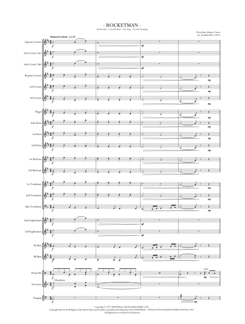 Rocket Man (i Think It's Gonna Be A Long Long Time) (Arr. Jonathan Bates) - Elton John (Brass Band)