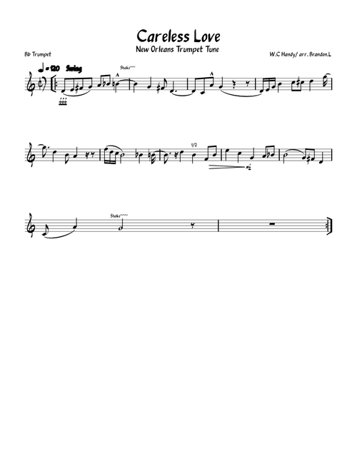 Careless Love – W. C. Handy Careless Love or Loveless Love – W. C. Handy